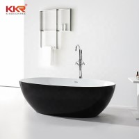 KKR solid surface black acrylic bathtub small acrylic bathtub