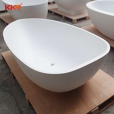 Hotel solid surface bath square freestanding bathtub